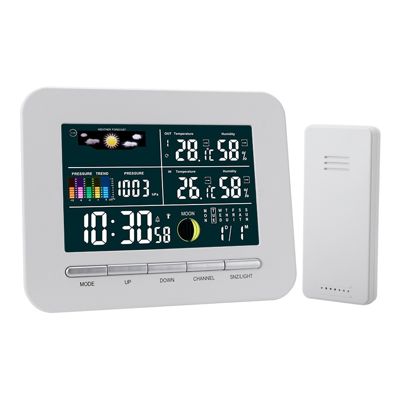 闹钟时钟高精度电子家用室内外计天气预报智能温湿度精准计室温