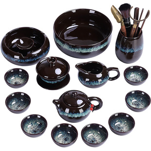 不单典雅窑变建盏单杯功夫茶具茶碗陶瓷品茗杯茶盏茶杯复古主人杯