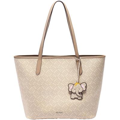 百丽老花小象大容量托特包