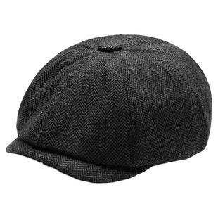 老人帽子男春秋英伦复古八角帽老年人爸爸爷爷秋冬老头贝雷鸭舌帽