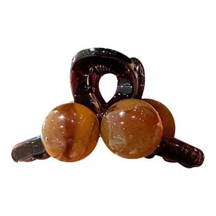 美拉德樱桃小号抓夹女2025新款高马尾精致高级感刘海侧边碎发夹子