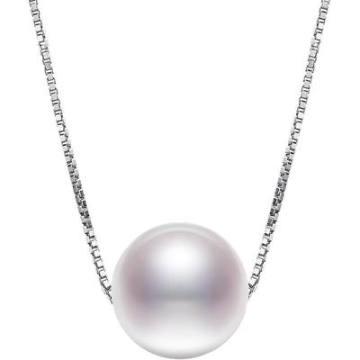 黛米S925银单颗路路通珍珠项链女