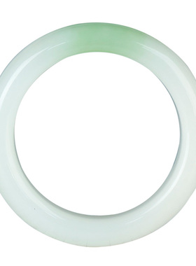 和田玉翠青手镯女款玉镯子圆满