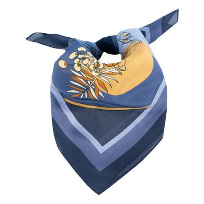 真丝紫调外单手卷斜纹渐变大方巾