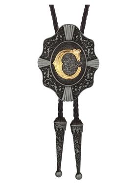 字母长款短袖原创设计风复古吊坠