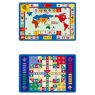 儿童大号富翁世界之旅豪华版成人桌面超大游戏棋盘地垫刷卡机玩具