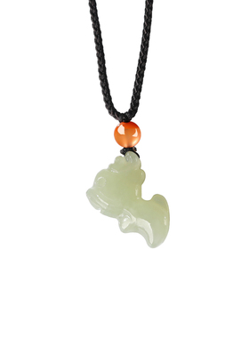 天然和田玉十二生肖猴吊坠挂件属相龙六合吊坠马年首饰挂件送女友