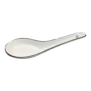 可爱勺简约黑线陶瓷汤勺公用勺家用汤匙粥勺饭勺套装酒店专用勺子