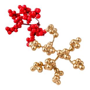 2026新年春节蛋糕装饰仿真金色红色浆果摆件除夕夜生日甜品台装扮