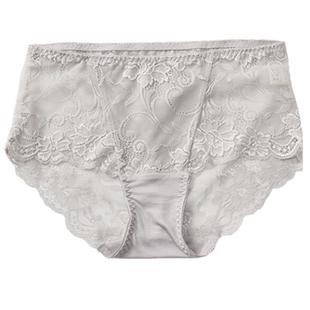 100%桑蚕丝性感真丝内裤女诱惑情趣蕾丝花边透气无痕平角短裤女士