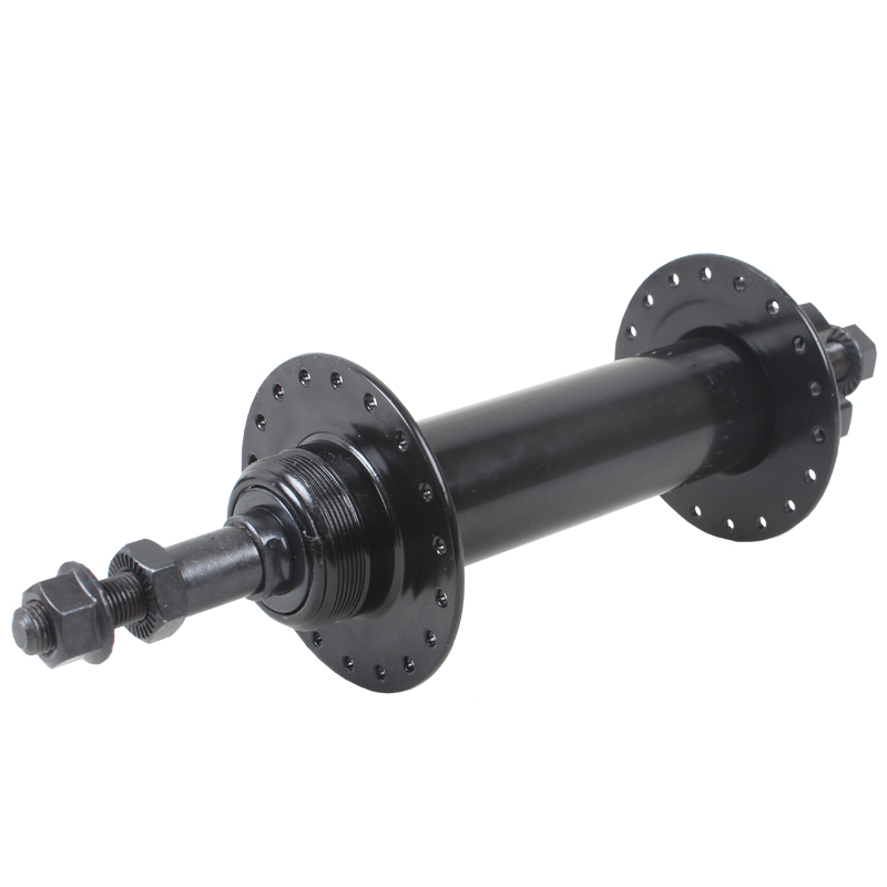 26/20x4.0超宽雪地车碟刹花鼓旋式36孔前后轮轴花鼓滚珠实心车轴