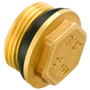 全铜四分三角阀内丝堵帽4分水管堵塞头6分外丝堵头20水龙头25堵盖