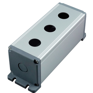 恒科金属按钮盒 m22mm铝合金防水开关专用盒1孔2孔3孔多孔65*65