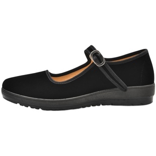 老北京布鞋女旗舰店官方2025新款工作单鞋黑色上班舞蹈软底妈妈鞋