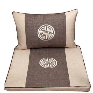 中式坐垫办公室椅垫防滑皇宫圈椅垫海绵棕垫定做新古典四季沙发垫