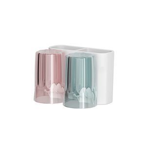 兴起牙刷置物架子壁挂卫生间免打孔家庭漱口杯电动牙膏刷牙杯套装