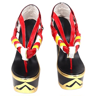 王者 不知火舞 花合斗cosplay鞋cos鞋定来图定做动漫演出鞋定制