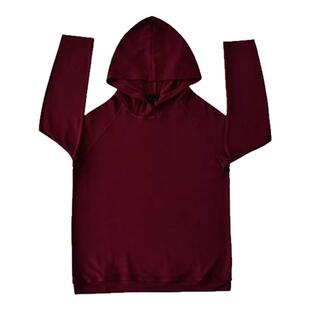 H AND E 原创童装2026春季新款女童装黑红双色打底衫春夏款连帽衫