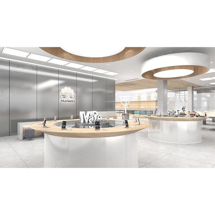 定制手机柜台华为电脑中岛展示台圆形展厅产品展台数码产品体验台
