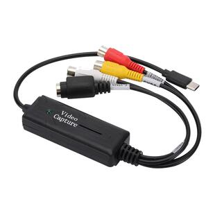 手机变电视机CVBS转typec采集卡S-Video+AV信号视频监控采集线录
