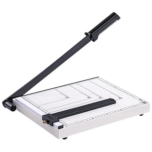 得力裁纸刀裁纸机 A4手动切纸刀虚线切纸机办公家用小型照片裁剪器切割机a4切纸闸刀铡刀裁纸专用8014