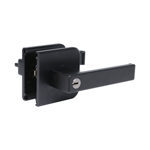 极窄平开门锁大方型极简玻璃铝合金窄边门锁浴室卫生间通用门把手