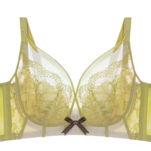 兔耳朵文胸防凸点古蒂花超薄水晶杯BC夏2026花卉蕾丝透气聚侧收女