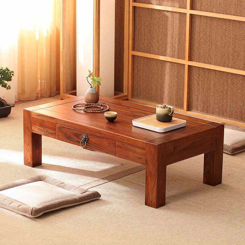 老榆木茶几榻榻米茶桌实木飘窗桌子小茶几炕桌炕几简约中式小矮桌