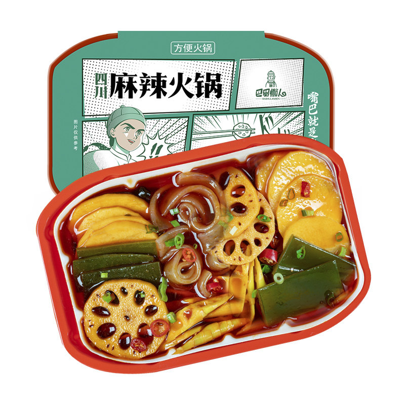 巴蜀懒人绿版素菜305g自助小火锅