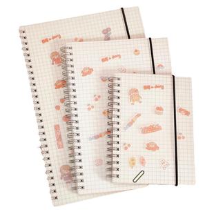 加厚A5卡通线圈本网红ins可爱少女心笔记本子学生用B5横线空白网格本A6简约随身方格记事本文艺精致可DIY文具