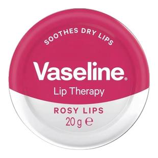 进口Vaseline凡士林润唇膏铁盒补水滋润保湿亮泽玫瑰经典原味20g