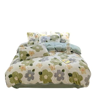 牛奶绒加厚保暖四件套