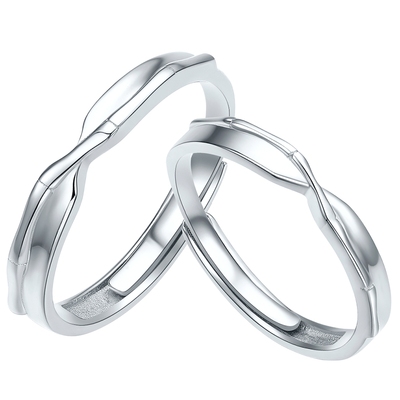 潮宏基s925银戒指简约