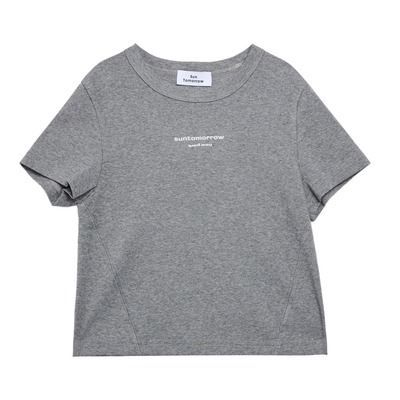 suntomorrow童装2026新款短袖T恤女童春季短款休闲简约百搭上衣