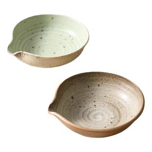 池上之家 日式和风粗陶餐具文艺个性菜碗深盘水滴碗早餐沙拉碗碗