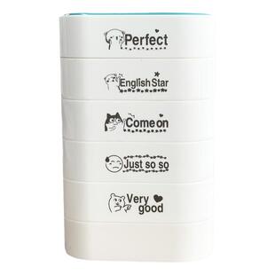 教师用批改作业订正小学生奖励评语英语文数学田字格积木光敏印章