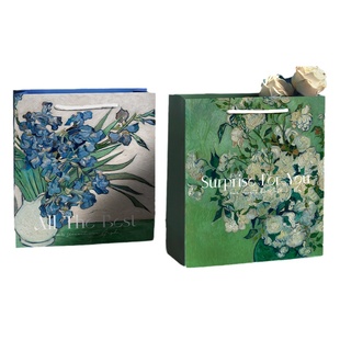 朝雨艺术油画生日礼品袋高级感礼品包装袋子手提袋学生高颜值纸袋