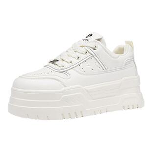 Navigare纳维凯尔小帆船小白鞋女鞋厚底增高2025新款百搭休闲板鞋