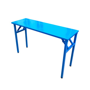 折叠桌子免安装铁板桌面长条桌培训桌展会桌子室外活动桌子
