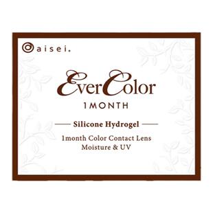 硅水凝胶aisei爱谢evercolor美瞳女月抛2片彩色近视隐形眼镜官旗