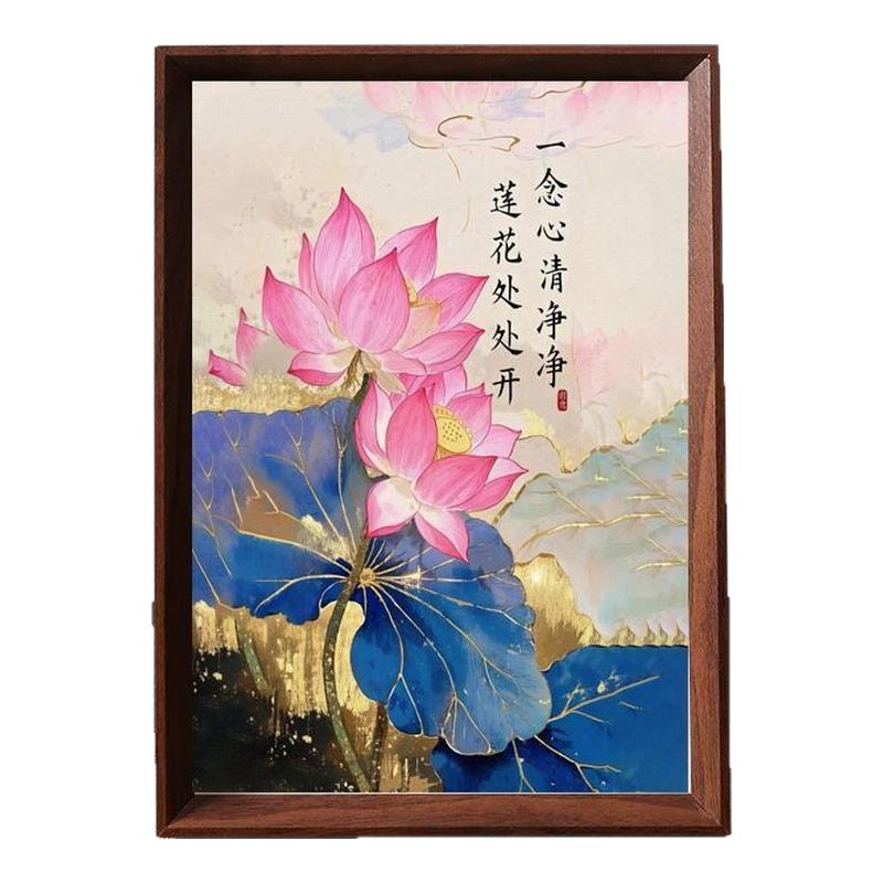 禅意木质摆台相框装饰画