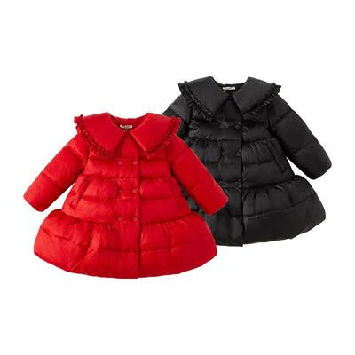 戴维贝拉中长款羽绒服女童外套