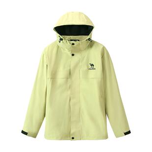 骆驼全地形夹克三防外套女款男款春季加绒户外防风防水红色登山服