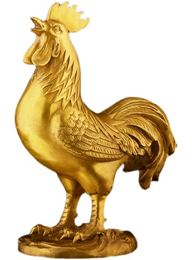 大公鸡摆件铜十二生肖吉祥物家居