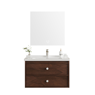 浪鲸浴室柜组合中古风卫生间家用洗漱盆带骨骼线洗手台定制280