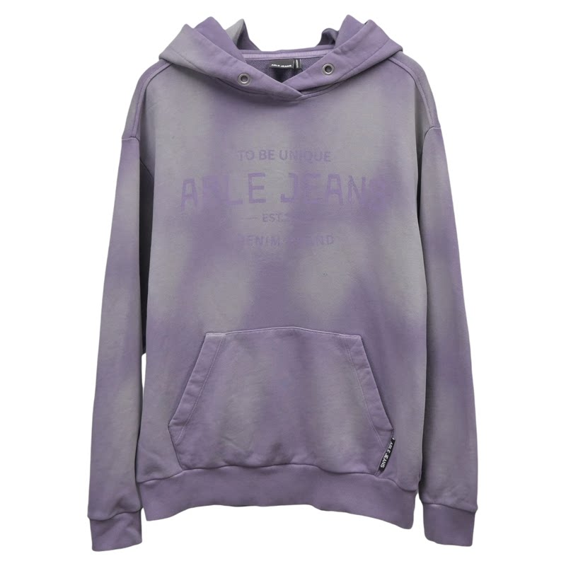 ABLEJEANS中性复古扎染连帽卫衣
