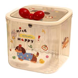 可爱化妆品收纳盒桌面粉扑亚克力发饰头发圈发夹口红小杂物置物架