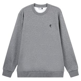 乔丹加绒圆领卫衣男2025新款秋冬季男士长袖套头衫加厚保暖运动服