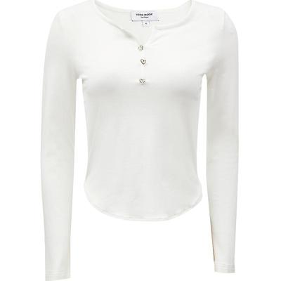 VeroModaV领罗纹面料打底T恤