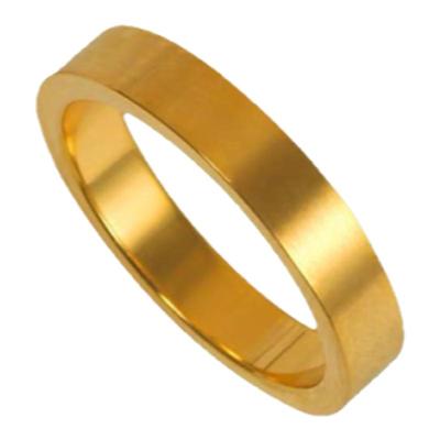 金色戒指钛钢不掉色素圈戒指旺财偏财戒指沙金戒指情侣对戒食指戒